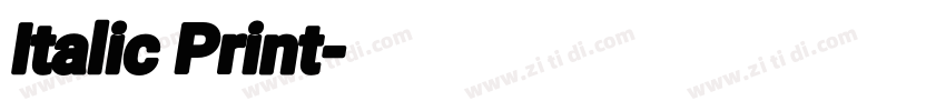 Italic Print字体转换